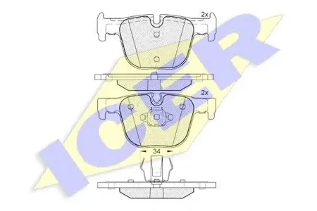 ICER 182064 Колодки торм.диск. BMW Series 3 (F30) 335i (11-)