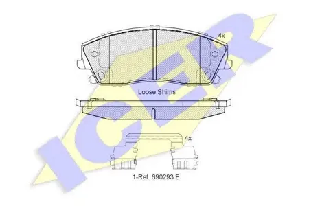 ICER 182067 Колодки торм.передние Chrysler 300C 2.73.55.7 04>
