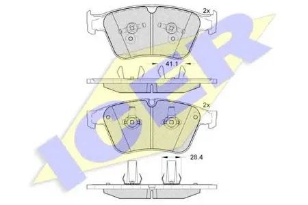 ICER 182085 Колодки торм. Mercedes M-class w164