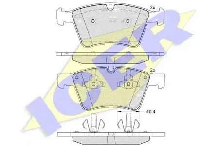 ICER 182086 Колодки торм.передние Mercedes X164 4.55.0 06>