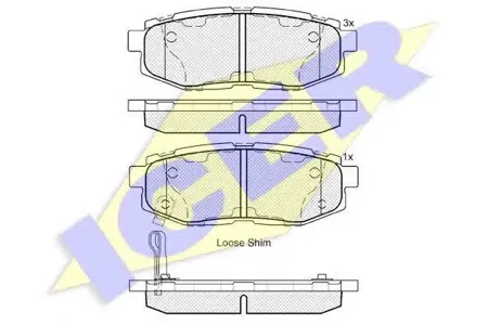 ICER 182088 Колодки торм.задние Subaru Tribeca 3.0 05>