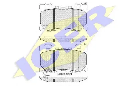 ICER 182089 Колодки торм.передние Infiniti FX35FX50G37 08>