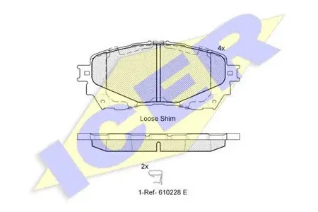 ICER 182126 Колодки торм.передние Mazda 6 2.02.2D 12>#