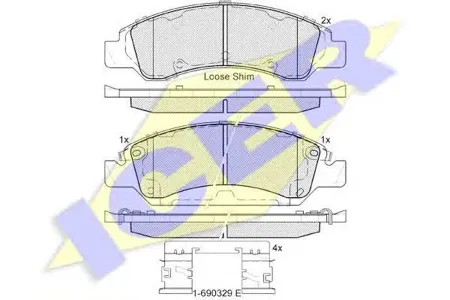 ICER 182137 Колодки торм.передние Chevrolet Tahoe , Cadillac Escalade , Ssung Yong Musso