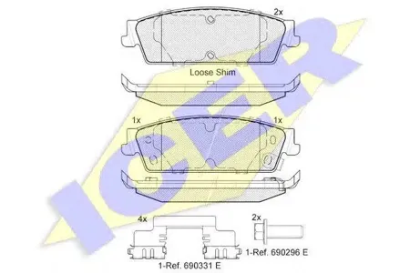ICER 182139 Колодки торм.задние Cadillac Escalade , Chevrolet AvalancheSilverado Tahoe 07>