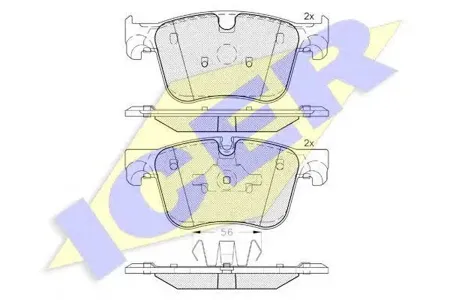 ICER 182166 Колодки торм. PSA C4308 13-