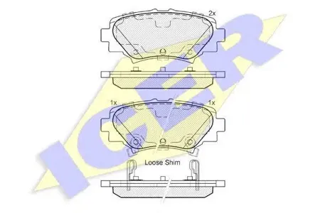 ICER 182169 Колодки задние Mazda 3 1.52.02.2D 13>