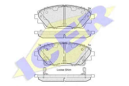 ICER 182171 Колодки торм.передние Mazda 3 1.52.02.2D 13>