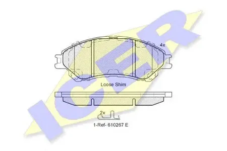 ICER 182175 Колодки торм.передние Suzuki SX4 1.61.6DDiS 13>