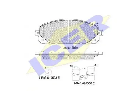 ICER 182177 Колодки торм.дисковые Jeep Cherokee 13-