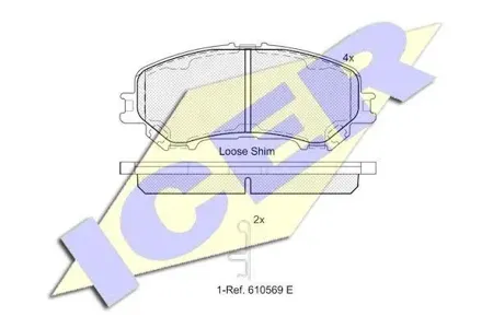 ICER 182181 Колодки торм.передние Nissan Qashqai 1.62.01.5dCi1.6dCi 13>
