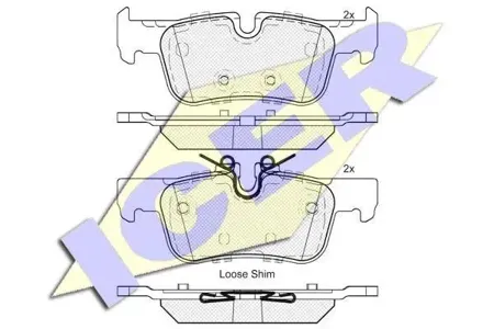 ICER 182193 Колодки торм.дисковые BMW X1 Mini Cooper 14-