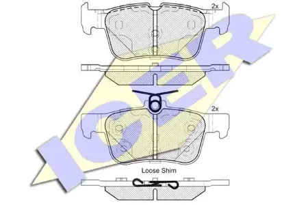 ICER 182198 Колодки торм.задние Ford Mondeo V 1.62.02.0TDCI 13>