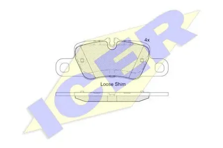 ICER 182207 Колодки торм.диск. Panamera S