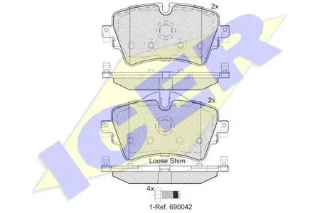 ICER 182211 Колодки торм.диск. BMW 2 (F45)(F46) (0914-)