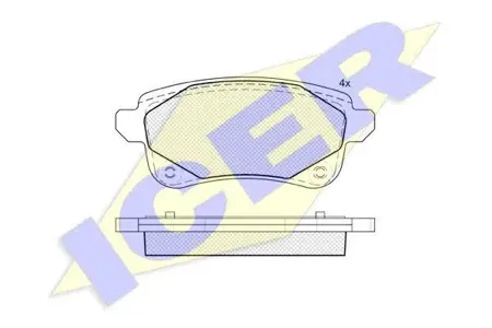 ICER 182222208 Колодки торм.