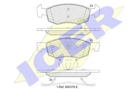 ICER 182223 Колодки торм.