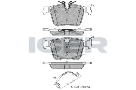ICER 182232203 Колодки торм.