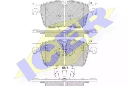 ICER 182238 Колодки торм.