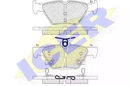 ICER 182242 Колодки торм.