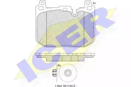 ICER 182247 Колодки торм.