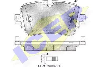 ICER 182248 Колодки торм.задние Audi Q7 (4M) 15>