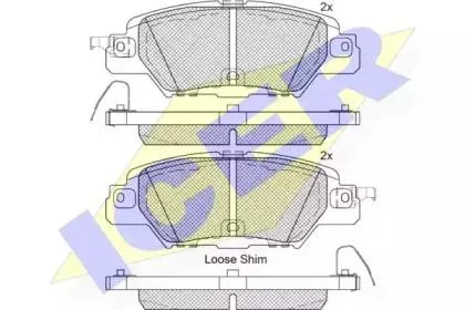 ICER 182258 Колодки торм.диск.задн. Mazda CX-5 (KE) (1111-)