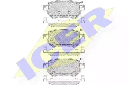ICER 182263 Колодки торм.задние Mazda 6 GJ 12>