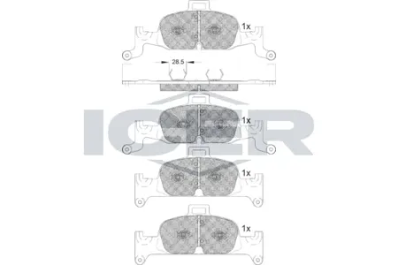 ICER 182279 Колодки торм.дисковые Audi A4 2015-