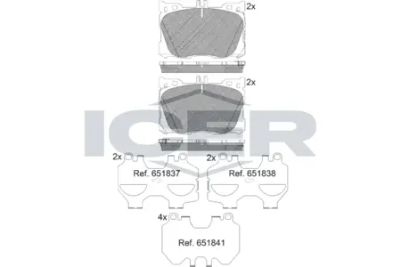 ICER 182282 Колодки торм.