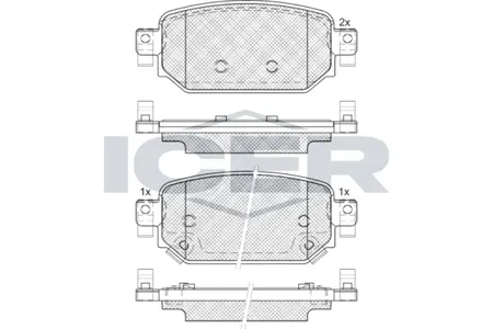 ICER 182300 Колодки торм.задние