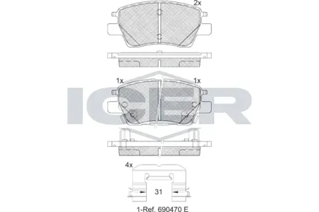 ICER 182311 Колодки торм.