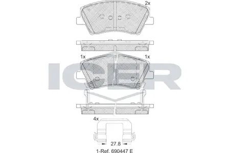 ICER 182314 Колодки торм.передние Hyundai (BEIJING) Elantra LINGDONG (AD) 0316-> Hyundai Elantra Sal