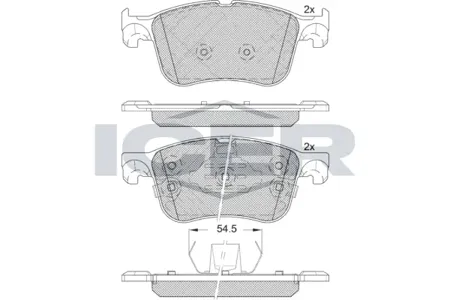 ICER 182321 Колодки торм.