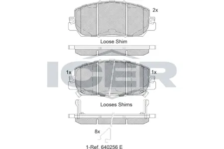 ICER 182322 Колодки торм.передние