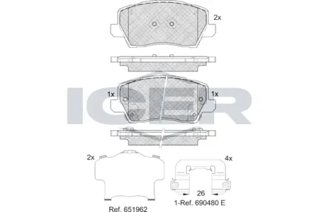 ICER 182325 Колодки торм.