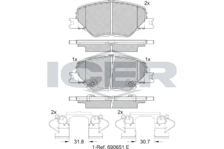 ICER 182332 Колодки торм.
