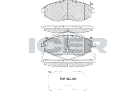 ICER 182336 Колодки торм.