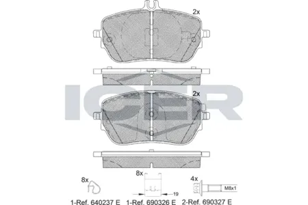 ICER 182337 Колодки торм.передние