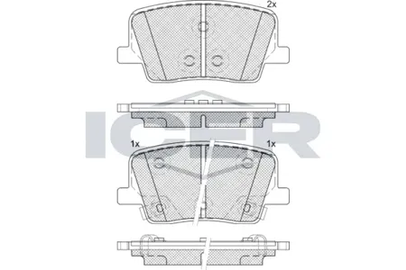 ICER 182356 Колодки торм.задние