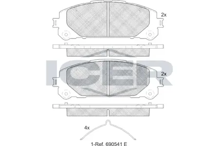 ICER 182417 Колодки торм.