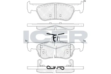 ICER 182448 Колодки торм.