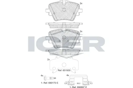 ICER 182472 Колодки торм.