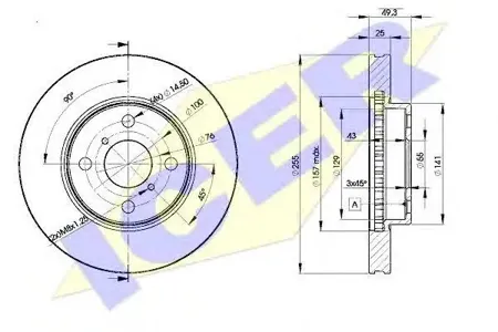 ICER 78BD21002 Диск тормозной