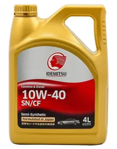 IDEMITSU 30015049746 IDEMITSU SEMI-SYNTHETIC SN/CF 10W40 Масло моторное полусинт. (пластик/Сингапур. Вьетнам) (4L)