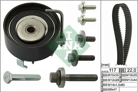 INA 530049510 Ремень ГРМ [117 зуб.,22mm] + ролик