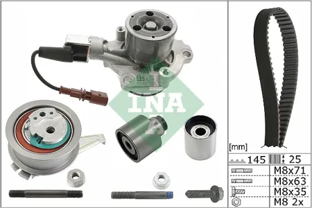 INA 530069930 Ремкомплект ГРМ с водяным насосом