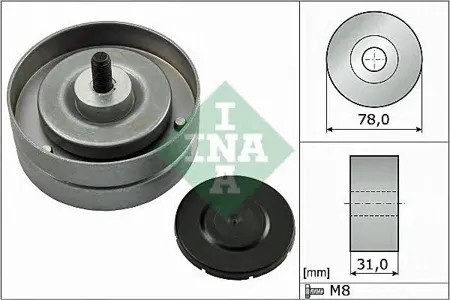 INA 532046310 Ролик руч.ремня Audi A8 3.7-4.2 2002=>