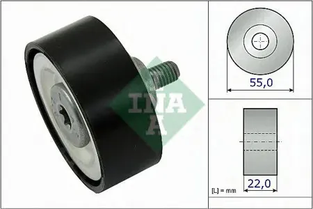 INA 532072010 ролик приводного ремня MINI CooperClubman 10>, Toyota Auris Avensis 15>