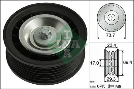INA 532078410 Опорный ролик Mercedes (W166) ML 350 4-matic (166.057) 06.11-